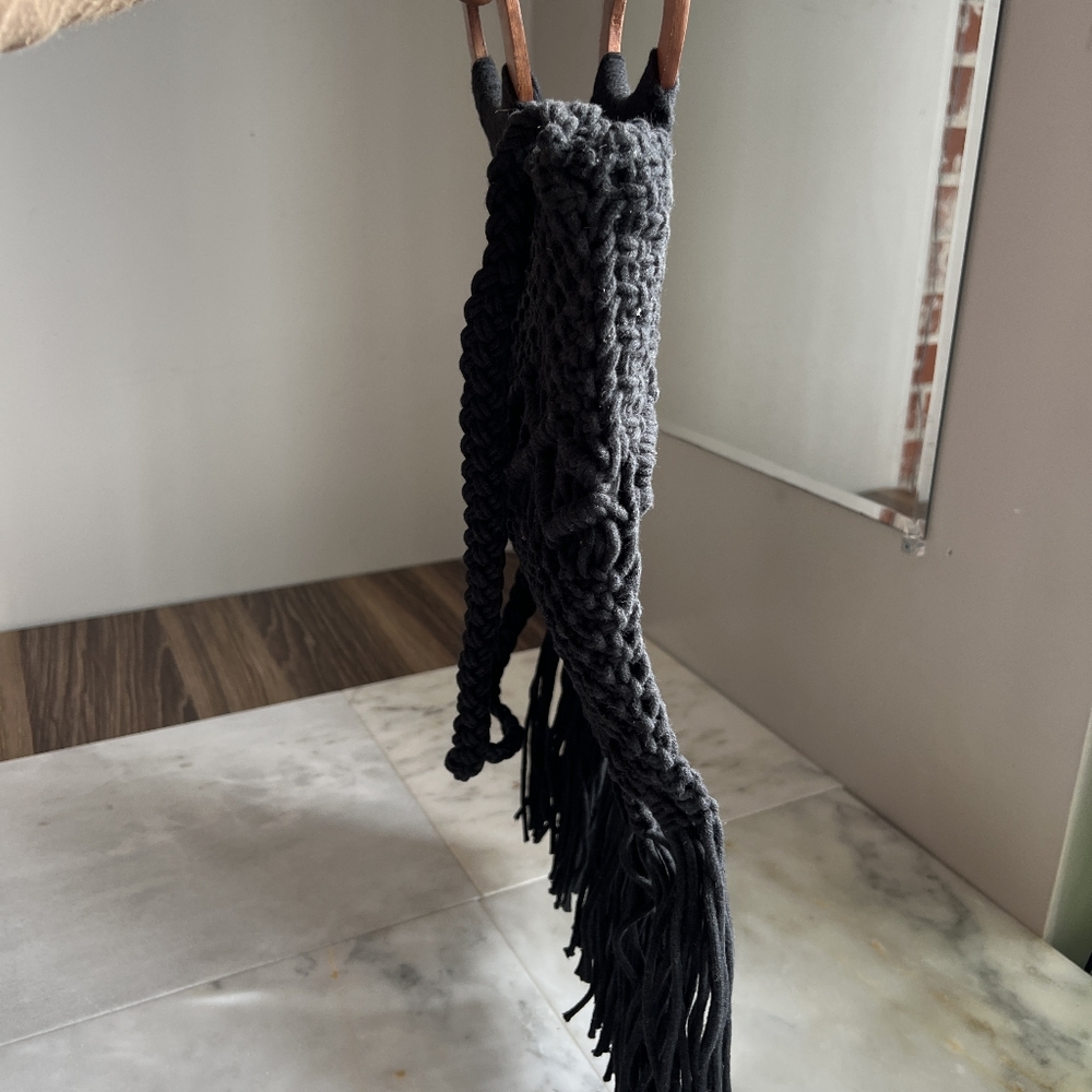 Danielle Nicole Crochet Macrame Retro Vintage Bla… - image 4